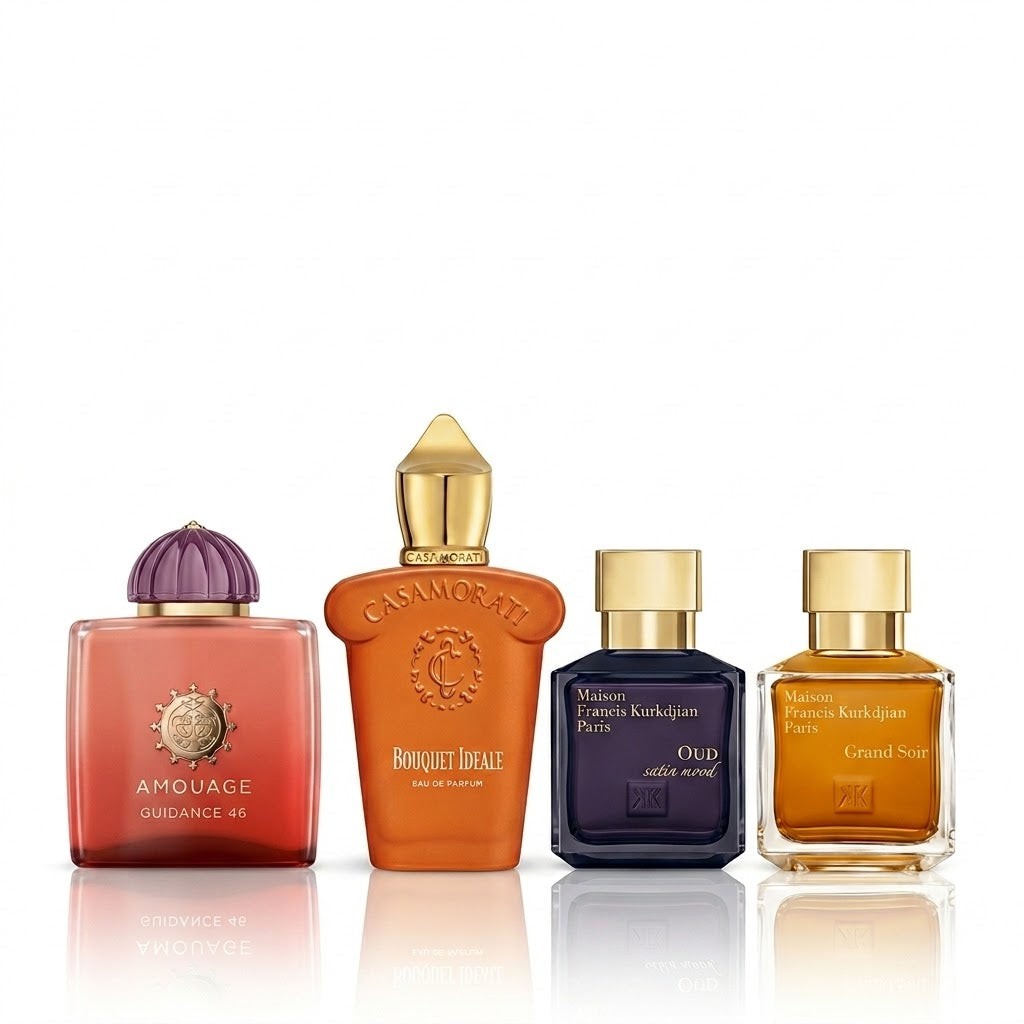 Set de 4 perfumes | Guidance 46, Bouquet Ideale, Oud Satin Mood y Grand Soir