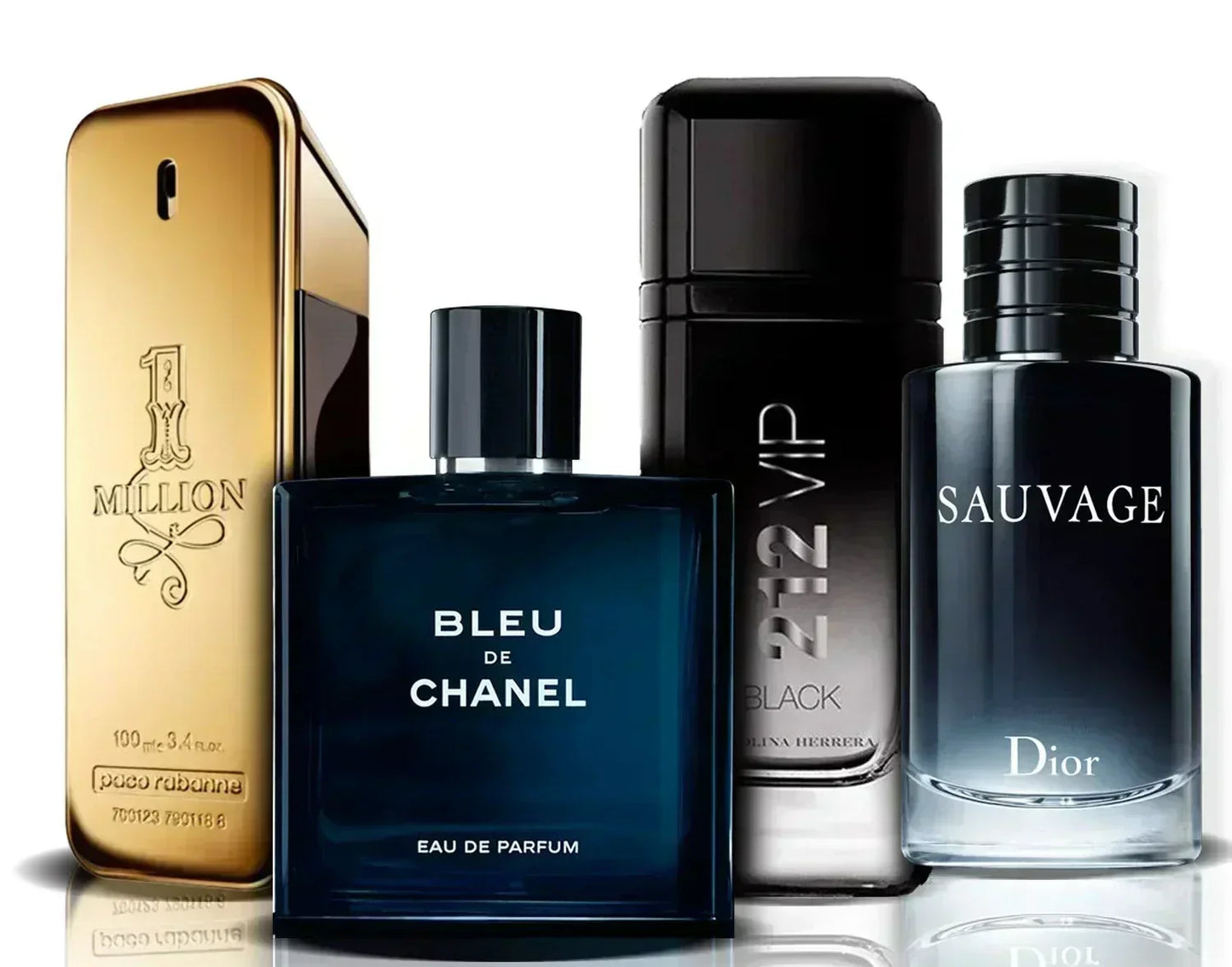 Set de 4 perfumes | One Million, Bleu de Chanel, 212 VIP Black y Sauvage (100 ml)