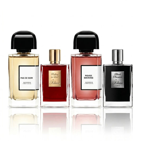 Set de 4 perfumes | Pas Ce Soir, Rolling in Love, Rouge Smoking y Black Phantom