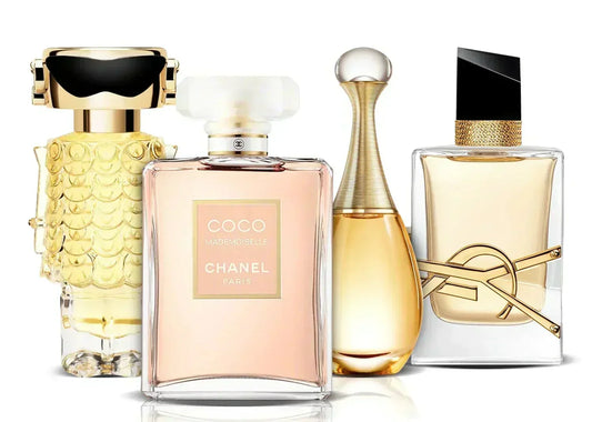 Set de 4 perfumes | Fame, Coco Mademoiselle, J'adore y Libre (100 ml)